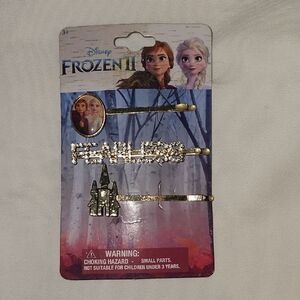 Frozen II Hair Bobby Pins Gold Tone New